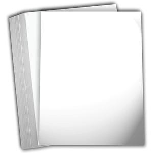 Hamilco White Glossy Cardstock Paper 8 1/2 x 11" 80 lb Cover Card Stock 50 Pack