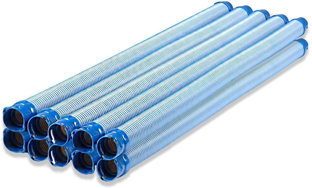 10 Pack, 39 Inch Swimming Pool Vacuum Hose Replacement, Pool Cleaner Hose fit for Zodiac and Polaris MX6 MX8 X7 T3 T5, Blue and White Twist Lock