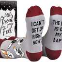 Cavertin Women's Novelty Socks with Gift Box Cat Lover Dog Mom Book Lover Cat Mom Llama Unicorn Sloth Corgi Pack of 2