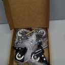 2" Caster Wheels Set of 4, Heavy Duty Casters with Brake, No Noise Locking Polyurethane (PU) Wheels, Swivel Plate Castors Pack 4