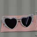 Bride Sunglasses for Bachelorette White Heart Glasses for Bride to Be Gift, Bachelorette Accessories Party Favors