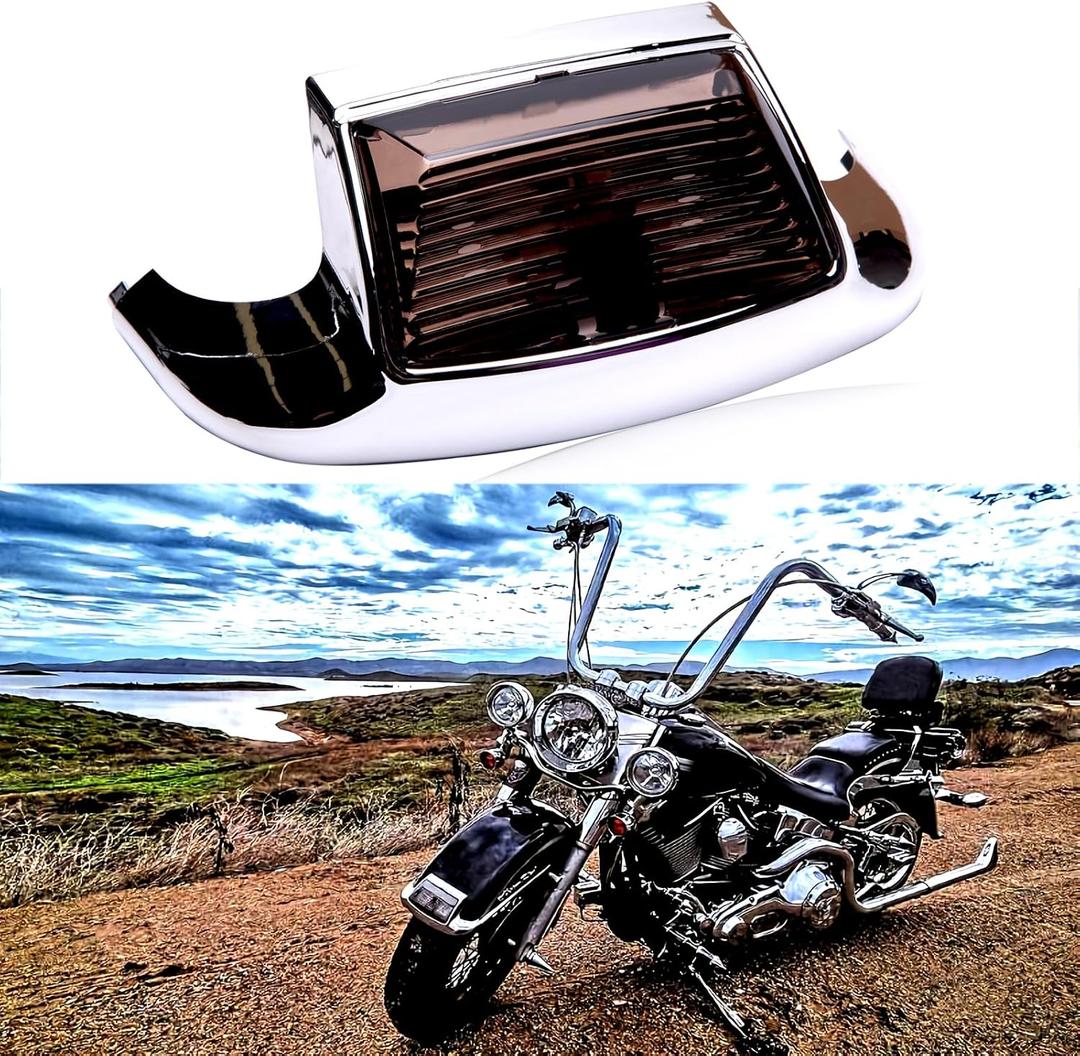 Rich Choices Front Smoked Fender Light LED Fender Tip Lights Compatible with Harley Road King Electra Glide Ultra Classic Heritage Softail Touring FLHR FLSTC FLHTC FLHTCU