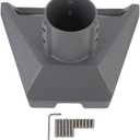 Suitable for RVs Pipe Adapter Mounting Kit Aluminum Alloy 360 Degree Rotation For Trailers Camping Vehicle Accessories (Gray)