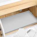 Waterproof Under Sink Mat 34" x 19", Silicone Cabinet Liner, Rubber Protector for Kitchen and Bathroom, Keeps Cabinets Clean, Dry, and Organized (Light Grey)