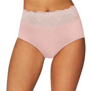 Bali Women's Brief Underwear, Passion For Comfort Women's Panties, Seamless Brief Underwear for Women (7, Sheer Pale Pink)