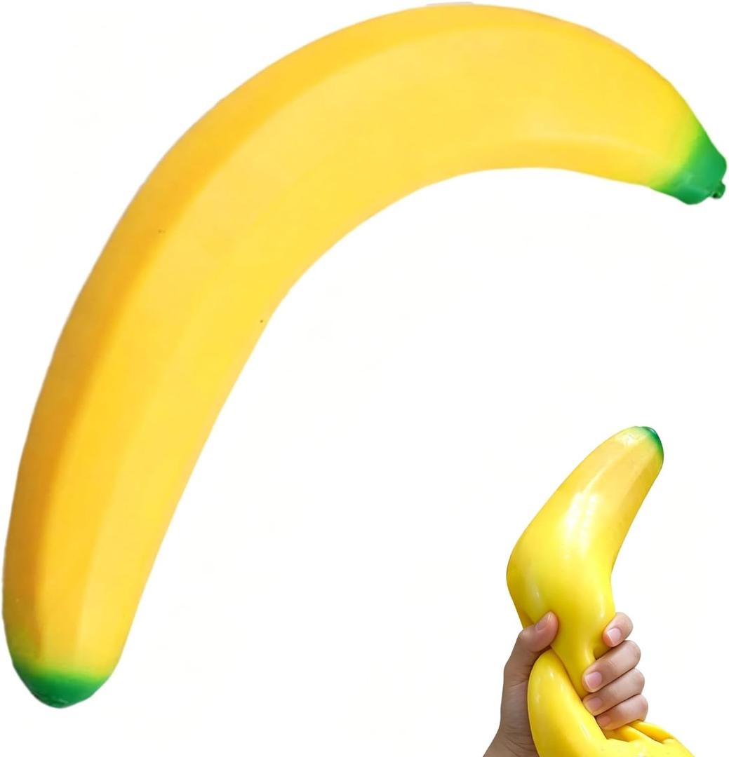 18In Giant Banana Squishy, 2026 New Jumbo Bannana Squishy Squeeze Toy, Slow Rising Soft Squishys Bananas Toys for Stress Relief
