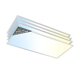 OKQ 4 Pack 2x4 LED Flat Panel Light Drop Ceiling Office Fixture, 30/40/50W Selectable, 5000K 5CCT Switchable, 0-10V Dimmable, 24x48 Inch LED Flush Mount Ceiling Light, ETL Listed