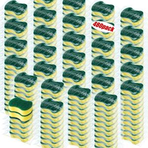Tanlade 480 Pcs Individually Wrapped Sponges Kitchen Bulk Non Scratch Scouring Sponges for Dishes Household Cleaning Travel Apartments Hotel Car (Yellow Green) Tanlade 480 Pcs Individually Wrapped Sponges Kitchen Bulk Non Scratch Scouring Sponges for Dishes Household Cleaning Travel Apartments Hotel Car (Yellow Green)