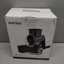 SUSTEAS Rotary Cheese Grater with Handle, Vegetable Slicer, 6 Interchangeable Blades, Reinforced Suction, Easy to Clean, Kitchen Shredder for Crushed Ice, Fruits, Nuts with Blade Storage Case