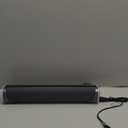 SOULION R30 Computer Speakers, USB Powered PC Speaker, Colorful LED Lights with Switch Button, 3.5mm Aux Surround Soundbar for Desktop Laptop Monitor Office Work Music Gray