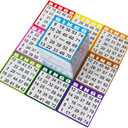 SEETOOOGAMES Bingo Paper Game Cards - 1 Card -100 Books of 10 Sheets, 10 Colors1000PCS)