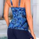 Tankini Bathing Suits with Shorts - High Neck Tankini Swimsuits Two Piece with Two Side Pockets Tummy Control Swimwear 2025 (XL)