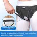 VELPEAU Hernia Belt for Men & Women - Bilateral/Double Inguinal, Groin Hernia Support Truss Underwear Briefs, Pain Relief Recovery Adjustable Strap with 2 Removable Medical Compression Pads (Black, L)
