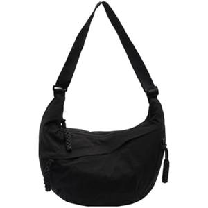 Crossbody Nylon Crescent Bag for Women - Lightweight Small Hobo With 2 Pack Inner Dumpling Bag - Casual