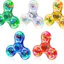 FIGROL 5 Pack Fidget Spinner, Light Up Fidget Spinners for Kids-Glow in The Dark Fidget Toy Party Favors Goodie Bag Stuffers Classroom Prizes (Blue&white&green&yellow&red)