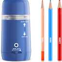 JARLINK Automatic Electric Pencil Sharpener - Hands-Free Operation, 3 Sharpness Modes, 3-Second Sharpening, Rechargeable & Portable for 7-12mm Pencils, Ideal for Classroom and Home Use (Blue)