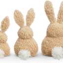 Raz Imports 2024 Natural Appeal 10" Sherpa Bunnies, Set of 3