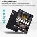 Case for Blackview ZENO 1 8-Inch Tablet Shockproof Silicone Protective Cover with Kickstand, Drop-Resistant Business Style (Black)