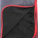REDCAMP Large Waterproof Stadium Blanket for Cold Weather, Soft Warm Fleece Camping Blanket Windproof for Outdoor Sports, Blue/Red (Outer Grey/Inner Black)