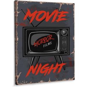 Horror Movie Canvas Wall Art Print For Bathroom Bedroom Living Room Framed Canvas Poster Picture Painting Hotel Restaurant Bar Office Home Wall Decor 12x16 Inch