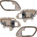 APPERFiT Interior Door Handle w/Bezel Kit (Tan) Compatible with 1995-2002 Chevy Chevrolet GMC Truck C1500 C2500 C3500 K1500 K2500 K3500 Suburban Tahoe Yukon 15708051 15708052