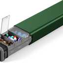 7 Day Weekly Metal Pill Organizer Travel, Kursoaya Premium Aluminum Daily Pill Box, Cute Portable Pill Case, Large Capacity Pill Holder for Supplements, Pills, Vitamins, Medicine (Hunter Green)