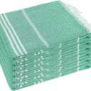 Turkish Beach Towel 6 Pack Beach Towels 36"x71" Beach Towel Oversized Sand Free Turkish Towel Quick Dry Bath Towels Teal