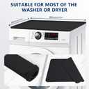 Washer and Dryer Covers, 27 x 27" Washer and Dryer Top Protector Non-slip Washing Machine Cover Silicone Rubber Mat Support Heat Washer Dryer Top Covers for Laundry Kitchen Home (1PC Black)