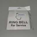 NorthByNorthEast Aluminium Service Bell Sign - Metallic Silver with Hand Icon - Self-Adhesive Peel and Stick - 145mm x 145mm - Ideal for Hotels, Restaurants, Hospitality Industry