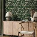 Vintage Green Paisley Floral Wallpaper Peel and Stick Exotic Leaf Flower Wallpaper for Bedroom Living Room Decorative Floral Botanical Contact Paper for Cabinet Shelf Home Decor 12"x118"