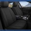 Waterproof Car Seat Covers, Car Seat Covers Full Set, Black Seat Covers for Cars, Airbag Compatible, Universal Fit Most Car, Sedan, Part Truck & SUVBlack