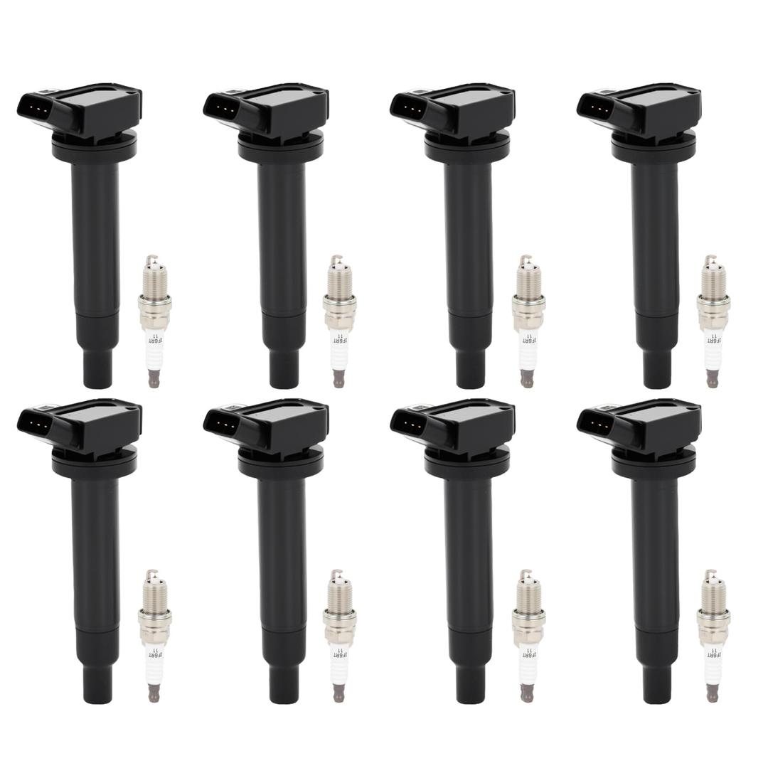 Autodevil UF267 Set of 6 Ignition Coil Iridium Spark Plug Fits for 1999-2008 Avalon Camry Sienna Solara Highlander ES300 ES330 RX300 3.0L V6 OE 610-58572, 9091902234, 9008019016