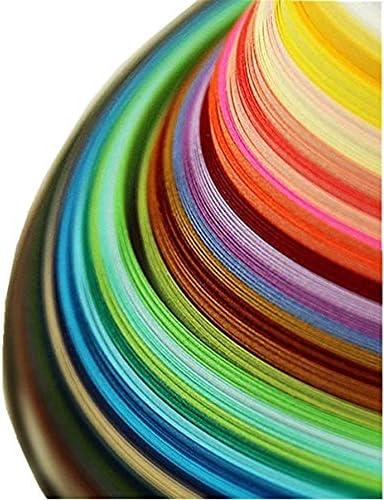 Paper Quilling Strips Set 1040 Strips 26 Colors (3/5/7/10mmx380mm,Pack of 4 Sets)
