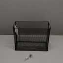 U Brands Mesh Steel Desktop Hanging File Holder, Letter Size, 12.4" x 9.53" x 5.5", Black - 457U00-06