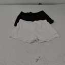 2 Pieces Tennis Under Shorts with Ball Pockets Yoga Workout Women's Shorts Black White for Women Tummy Under