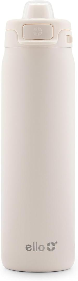 Ello Pop & Fill Stainless Steel Water Bottle with Quick Fill Technology, Double Walled Vacuum Insulated Metal, Leak Proof Locking Lid, Sip & Chug, BPA Free, Holiday Gift for Him Her, 22oz, 32oz, 40oz (Heavenly Hues)