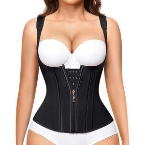 Nebility Waist Trainer for Women Corset Shapewear Tummy Control Faja Body Shaper Waist Cincher with Adjustable Strap
