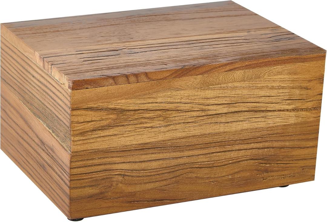 WEVOIRD Rustic Solid Barn Wood Burial Cremation Urn Boxes and Casket for Human Ashes Adult Man or Woman up to 240 lbs