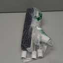 Floor Scrub Brush with Long Handle, 3 in 1 Scrape and Heavy-Duty Stiff Bristle Floor Scrubber Brush with Squeegee and Tweezer for Cleaning Tile Wall Deck Bathroom Patio Garage Kitchen (White)