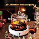 Glass Cooking Pots,1.7L/57OZ Heat Resistant Glass Saucepan with Cover, Pots for Cooking on Stove Simmer Pot for Stovetop Potpourri, Ideal for Pasta, Soup, Milk (1.7L/57OZ)