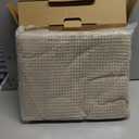 POLYTE 430 GSM Microfiber Quick Dry Lint Free Oversize Bath Towel Set, 6 Piece (Waffle Weave)