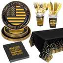 Crisky 40th Birthday Disposable Napkins Black and Gold Dessert Beverage Cocktail Cake Napkins 40th Birthday Decoration Party Supplies for Man, Vintage 1986, 50 Pack 4.9"x4.9" Folded