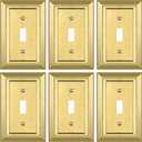 Metal Wall Plate for Light Switch, Applicable to Single Toggle, 6 Pack