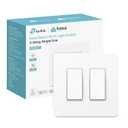 Kasa Smart Switch 2-Gang HS200-2, Single Pole,Neutral Wire Required, 2.4GHz Wi-Fi Light Switch Compatible with Alexa and Google Home, UL Certified, No Hub Required, White