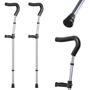 Detachable Crutches for Adults with Ergonomic Handles, Height Adjustable (41-55 inches), Load-Bearing 300lbs,Underarm Crutches
