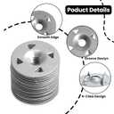 200 Pcs Foam Board Fasteners Kit, Foam Board Fasteners Washers Installation, 1-1/8 Inch Metal Washers and Stainless Steel Screws for Fixing Fastening Installation, Fastener Kit Board Hardware Set