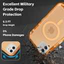 for iPhone 11 Case, Compatible with MagSafe, Heavy Duty Shockproof Protection Phone Cases, Anti-Drop, Dual Layer Transparent Magnetic Phone Case for iPhone 11, 6.1", Orange