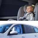 [2025 Upgraded] Car Window Shades for Baby[Ice Crystal Cooling Layer](2 Pack) UV-Blocker Cling Sun Shade 99% UV Protection Fit SUV/Sedan/Minivan | Roll Windows Down, Privacy Safe Medium