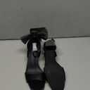 Coutgo Women's Bow Tie Heeled Sandals Chunky Heels One Strap Satin Ankle Buckle Dress Wedding Shoes Size 6