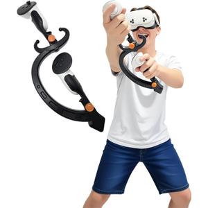 VR 2 Handed Sword for Meta Quest 3/Quest 2/Quest 3S Immersive Accessories for Blade & Sorcery VR Sword Fighting Games (Black)